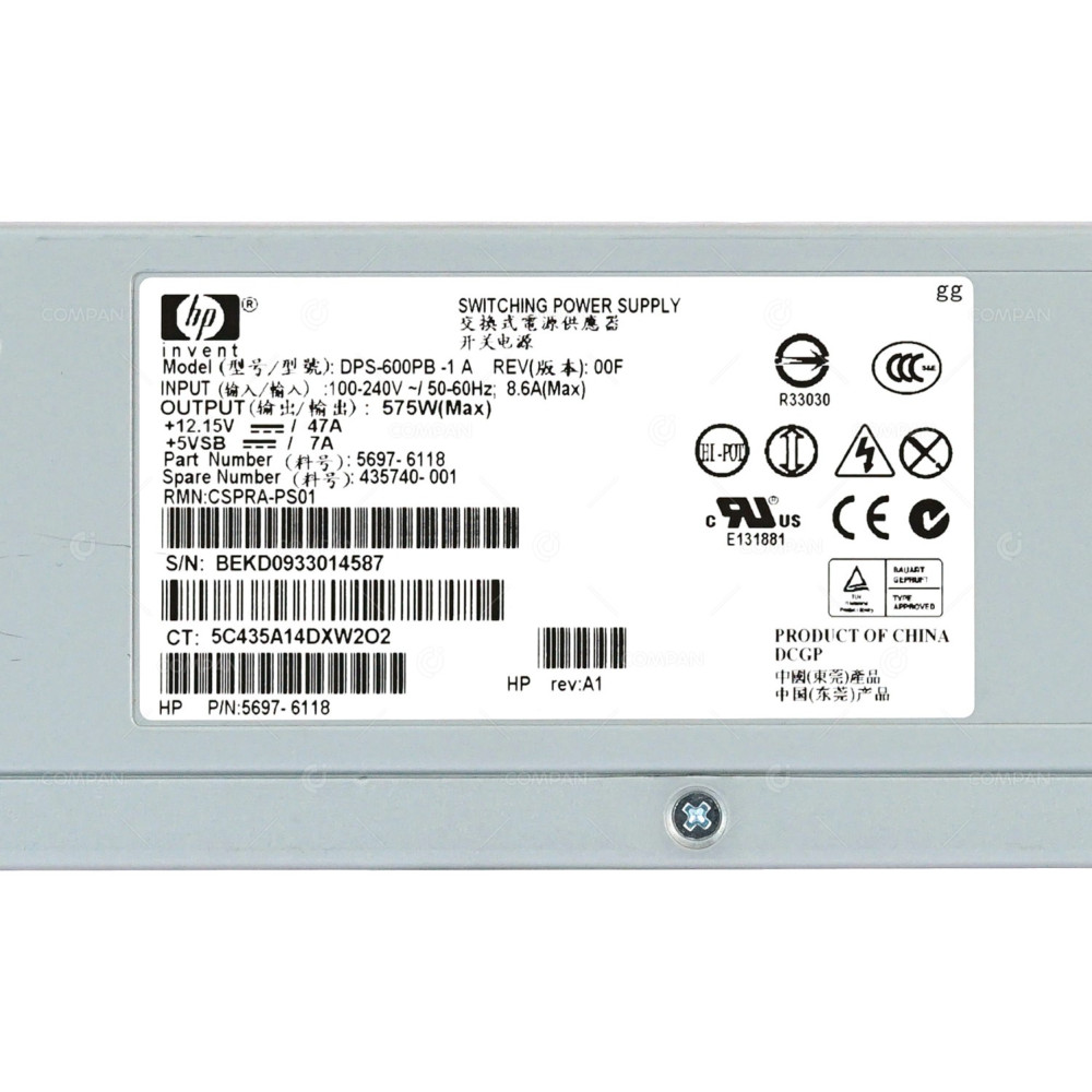 435740-001 HP 575W POWER SUPPLY FOR HP EVA4400